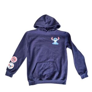 Disney Stitch Womens size small navy blue hoodie